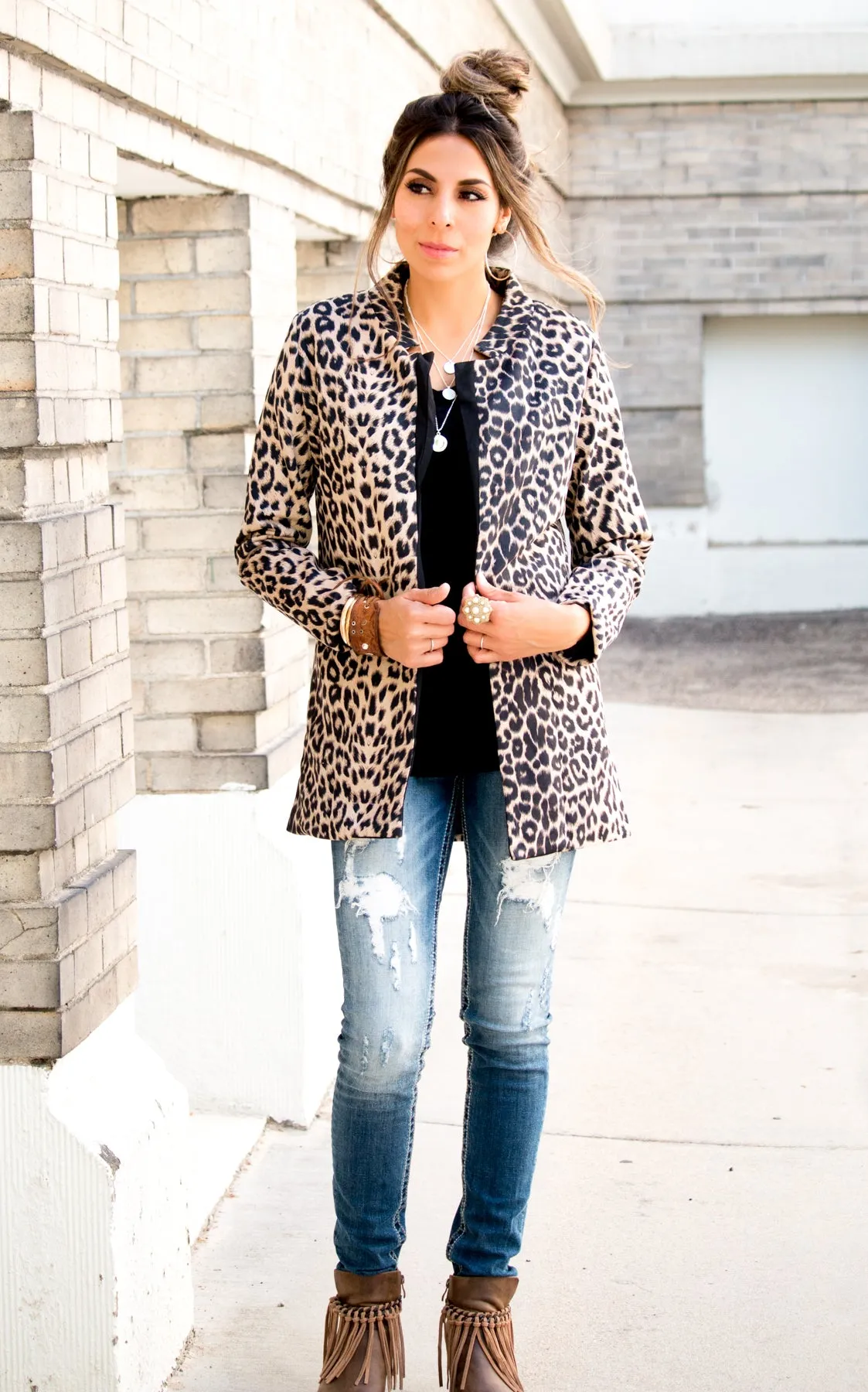 Leopard Blazer