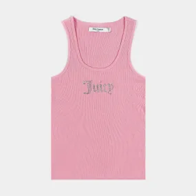 Long Bling Top Womens Tank Top (Light Pink)