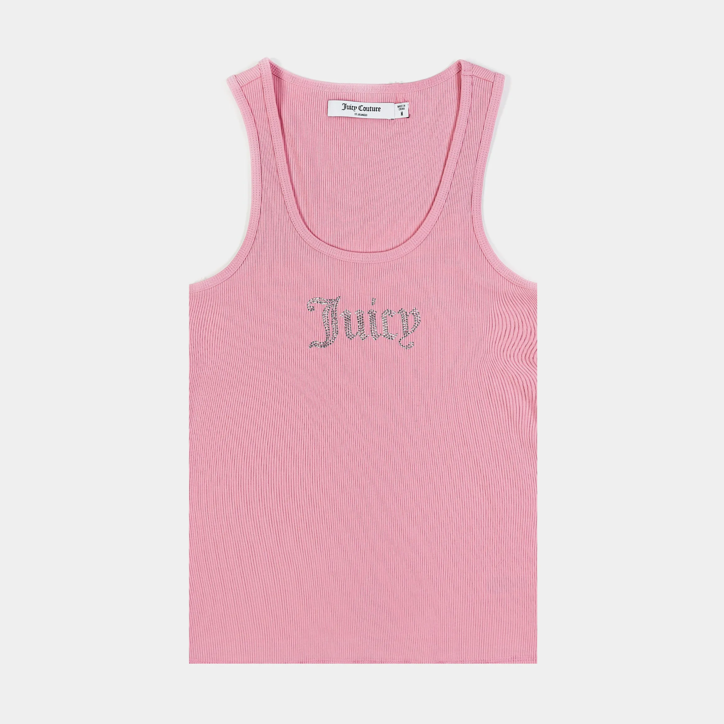 Long Bling Top Womens Tank Top (Light Pink)