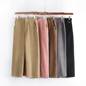 Loose Casual Corduroy Long Pants