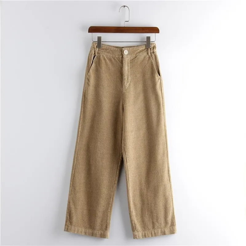 Loose Casual Corduroy Long Pants