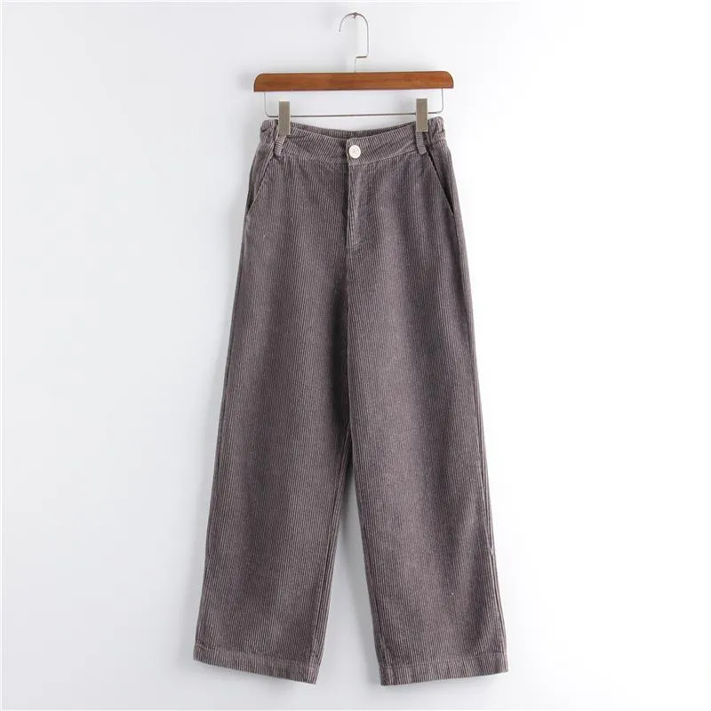 Loose Casual Corduroy Long Pants