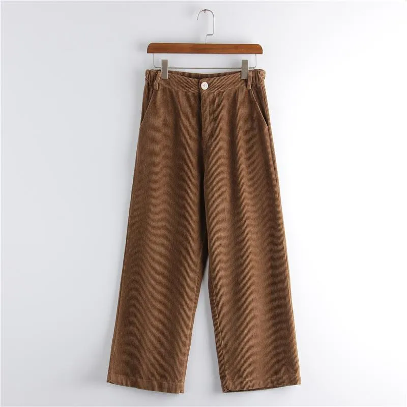 Loose Casual Corduroy Long Pants