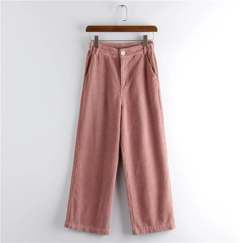 Loose Casual Corduroy Long Pants