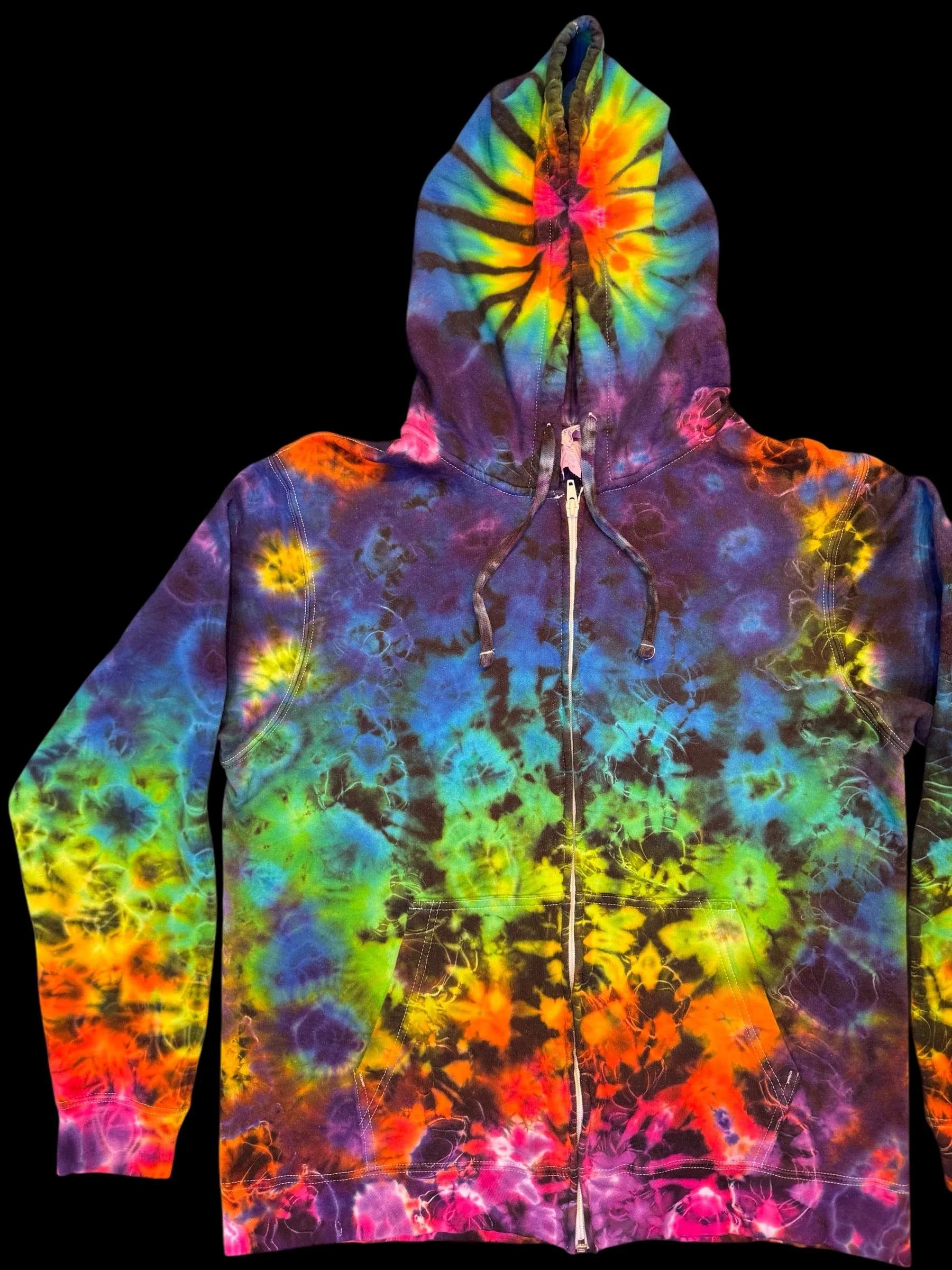 M - rainbow kenney style full zip hoodie