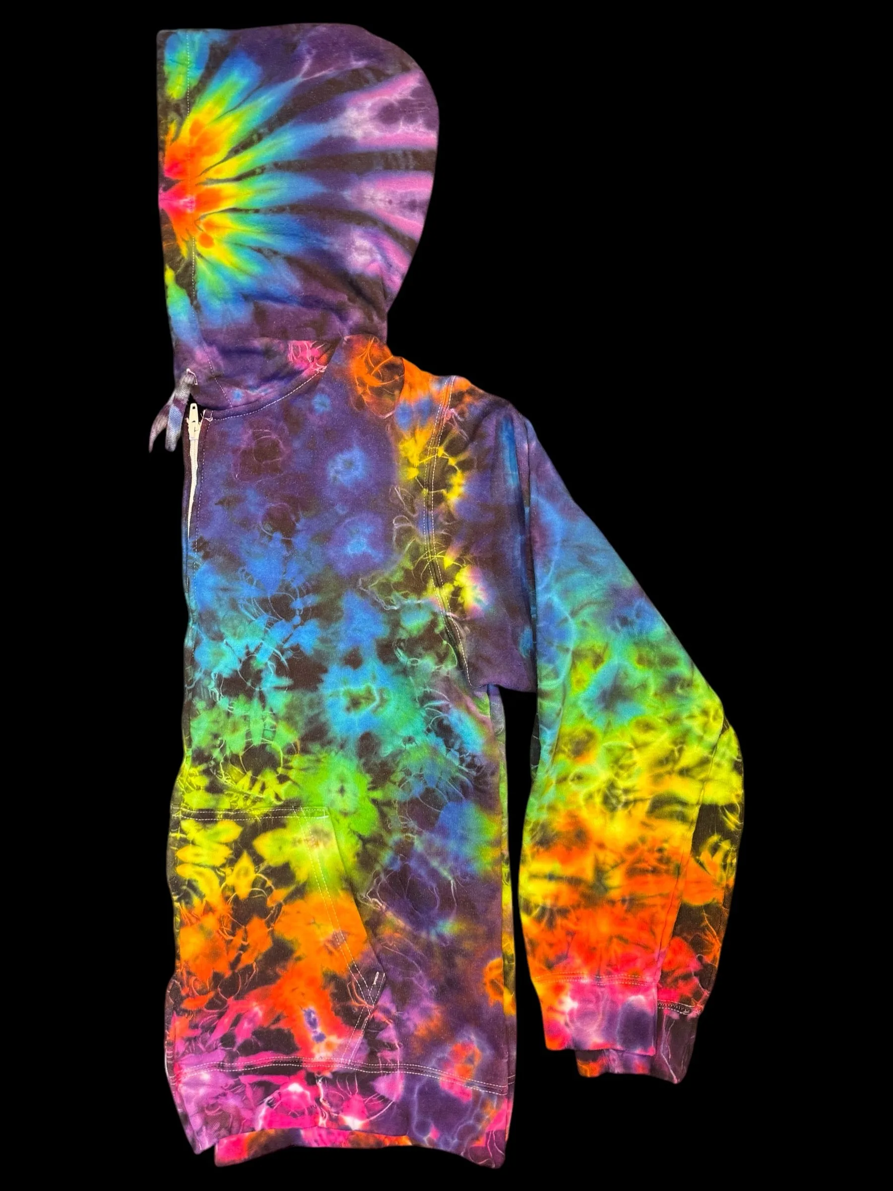 M - rainbow kenney style full zip hoodie