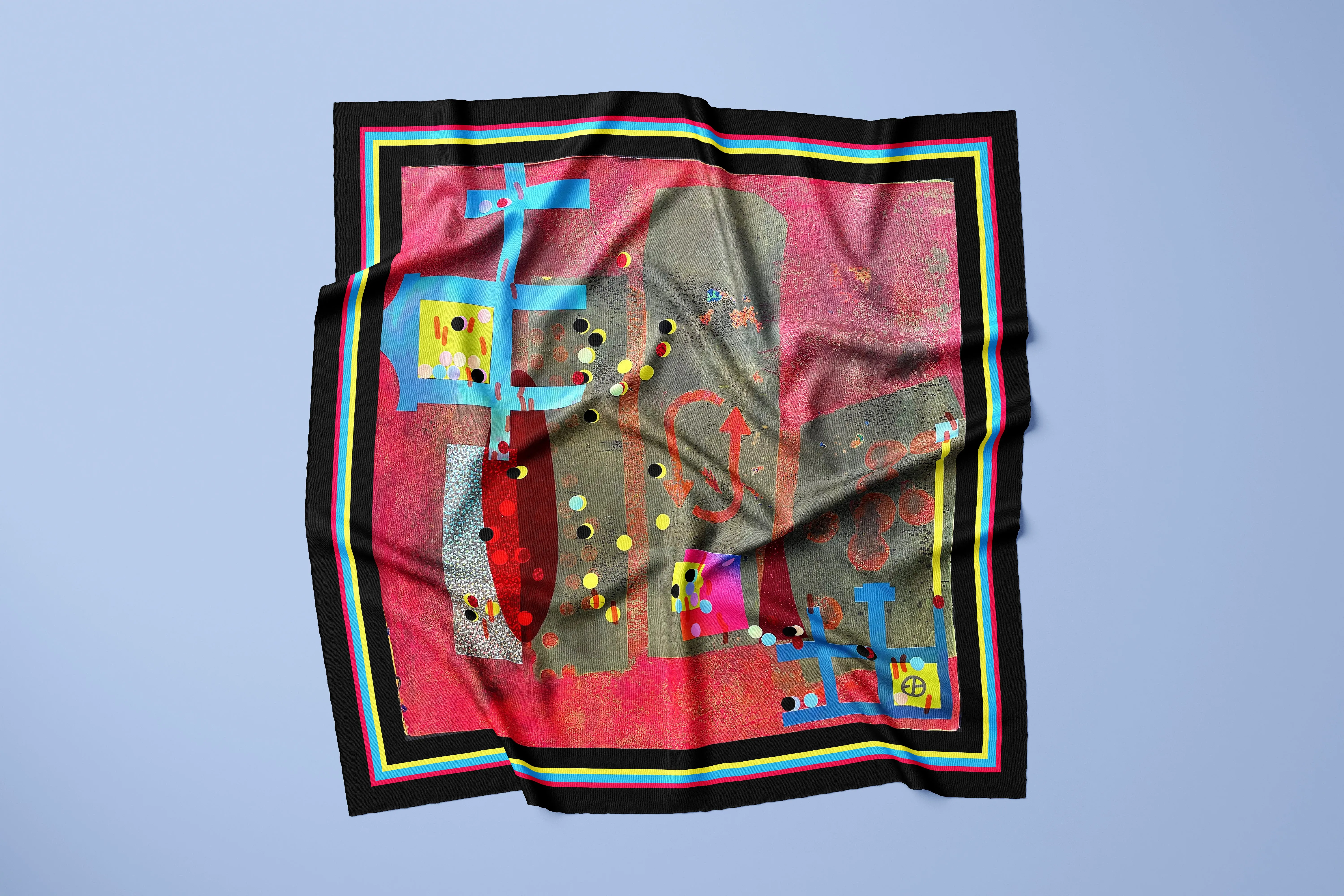 MALKUTH - 100% Pure Mulberry Designer Silk Scarf 36 inch Square - Hypoallergenic - rawr. - by Esther Bigfoot  - Psychic Self Defense Shield