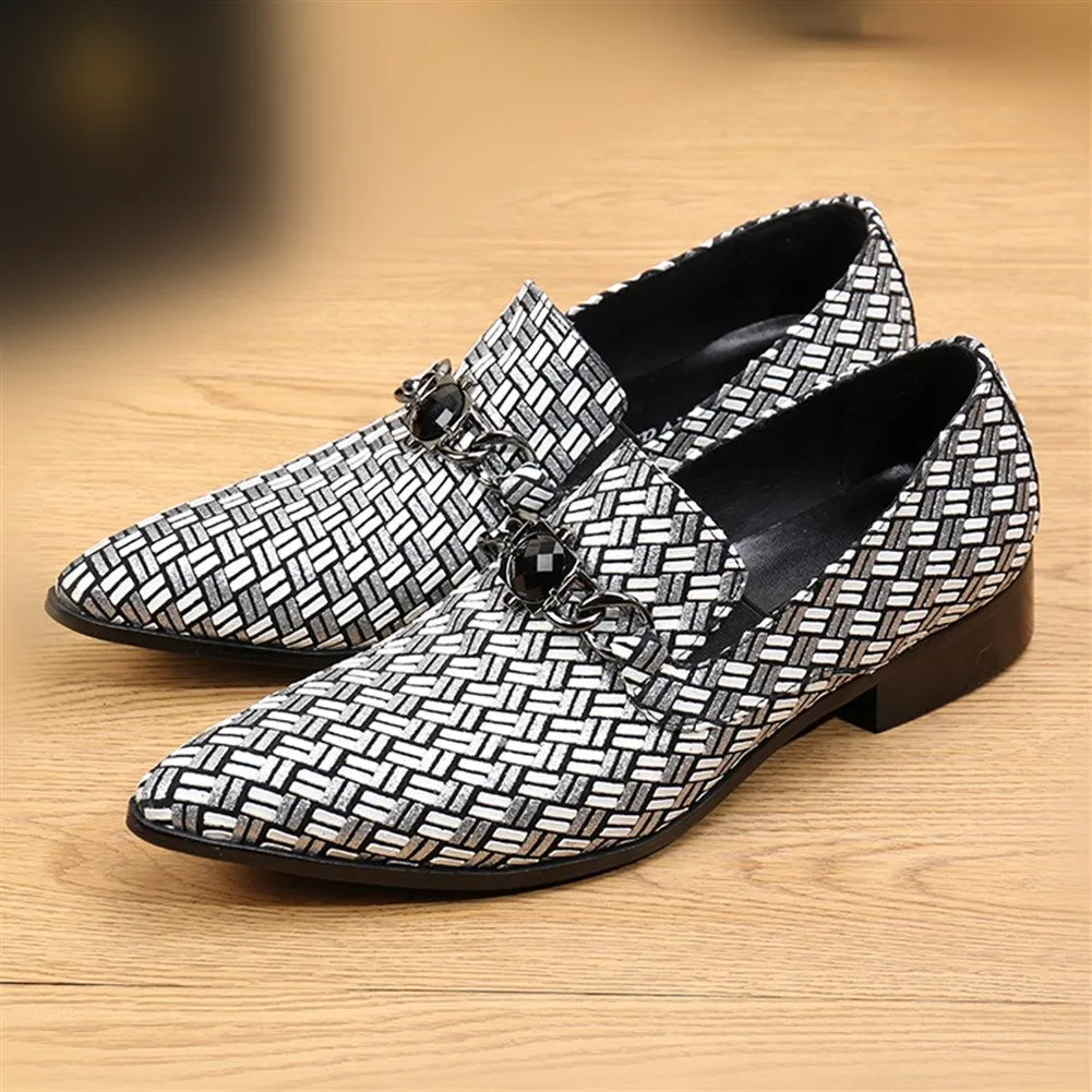 Men Slip On Pointed Oxford Shoes