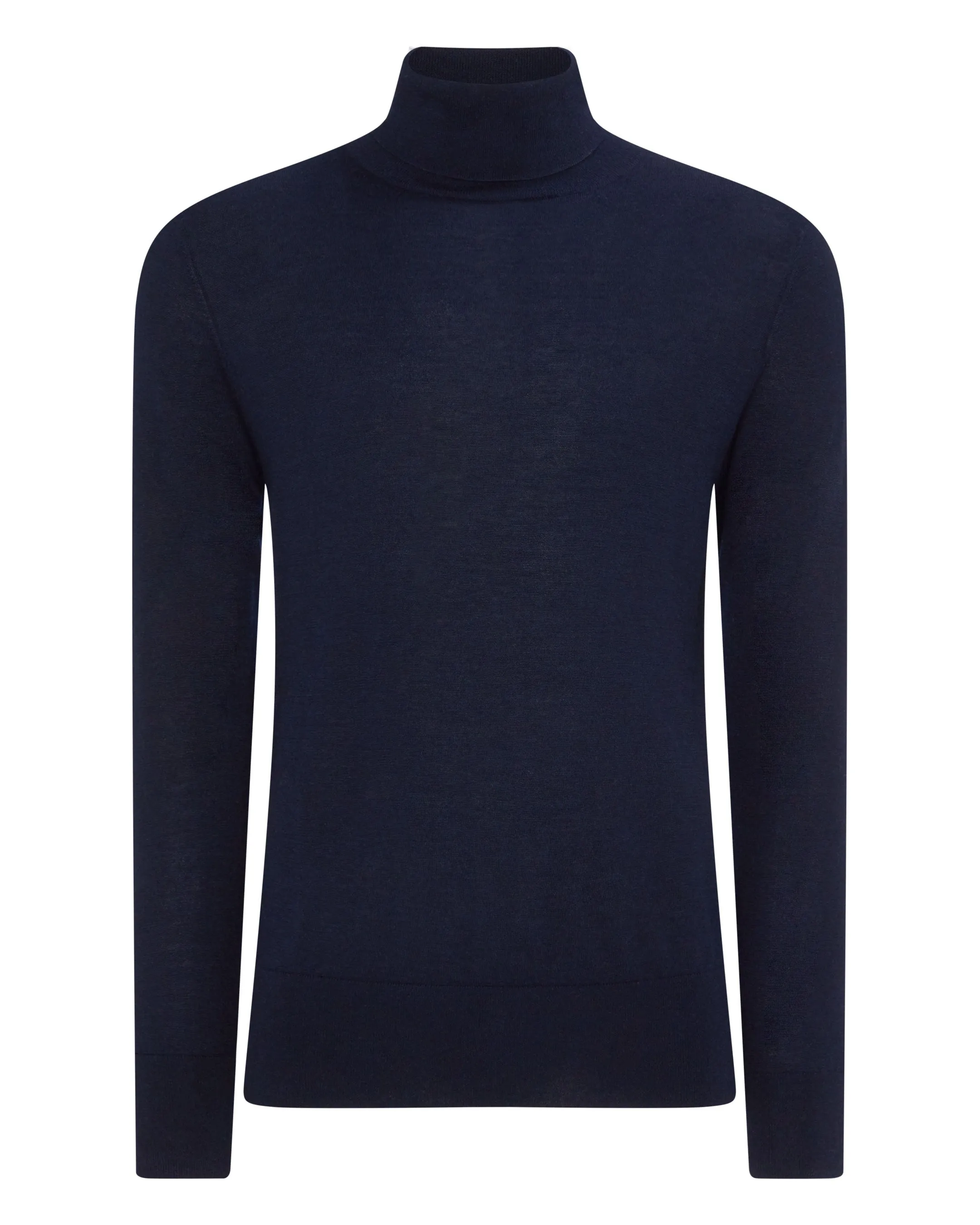 Men's Pimlico Fine Gauge Cashmere Turtle Neck Sweater Navy Blue