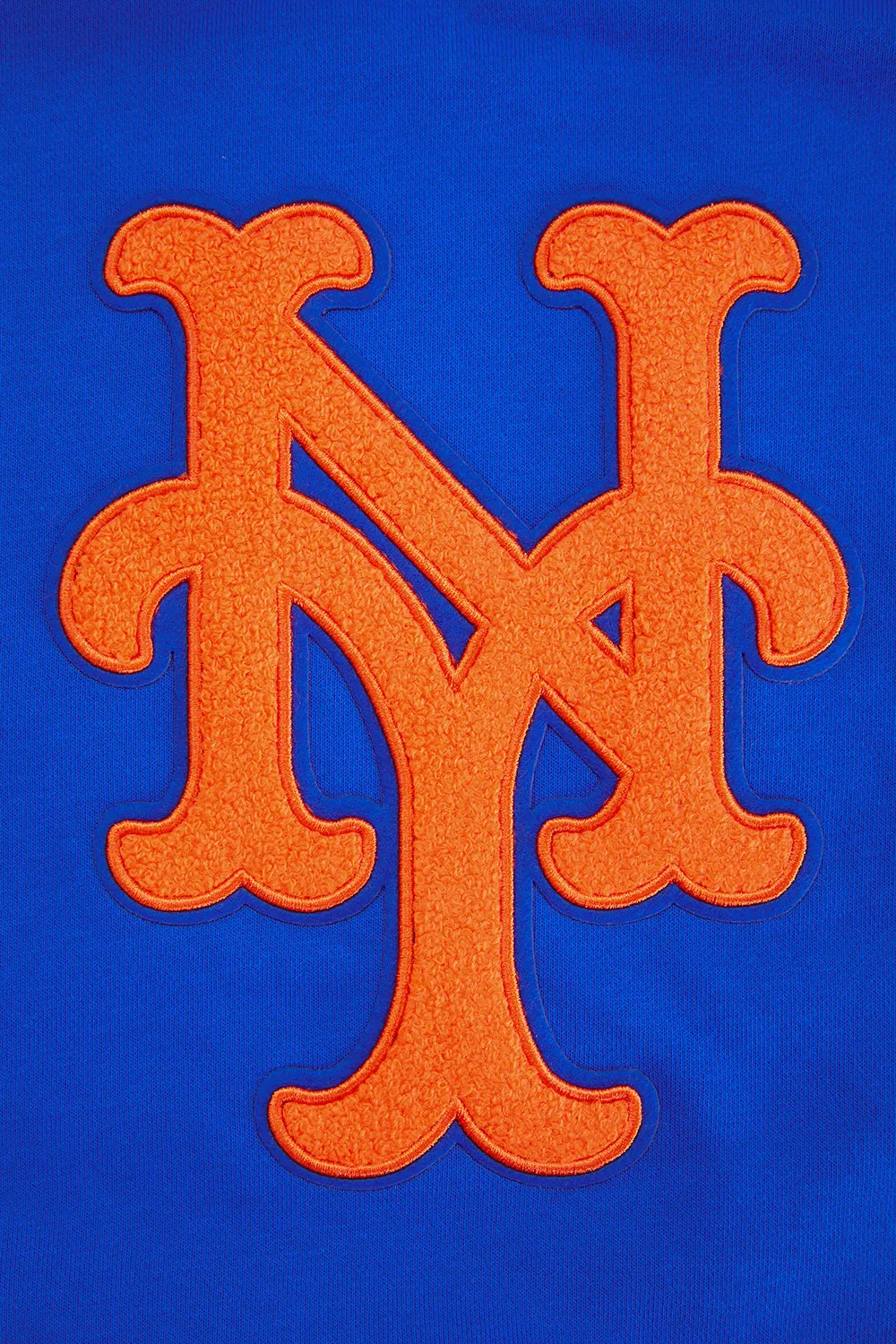 MLB NEW YORK METS RETRO CLASSIC WOMEN'S RIB CROPPED PO HOODIE (ROYAL/ORANGE/ROYAL)