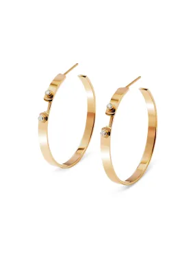 Monday Morning Mood, 18K Yellow Gold Hoops