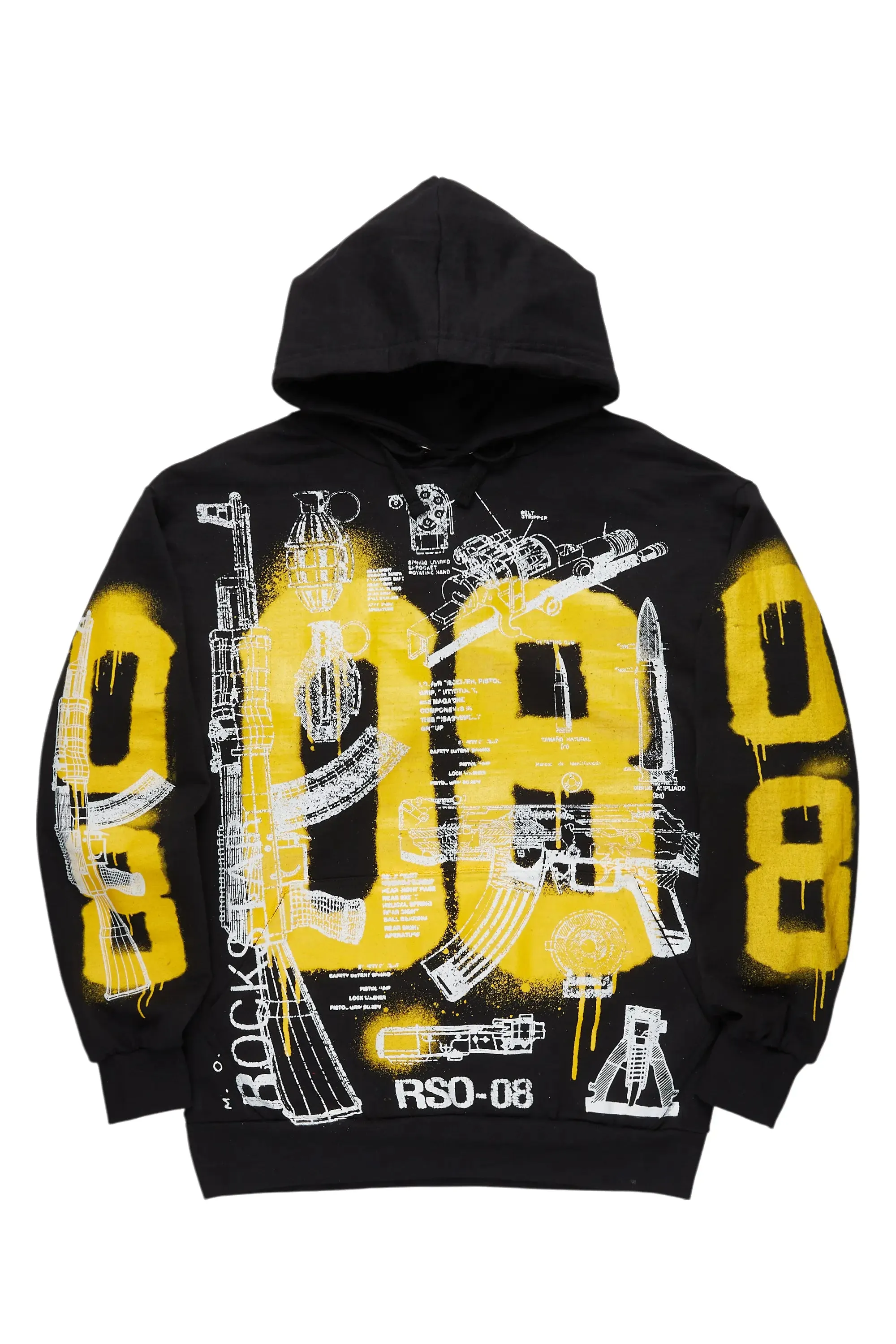 Nesta Black Graphic Hoodie