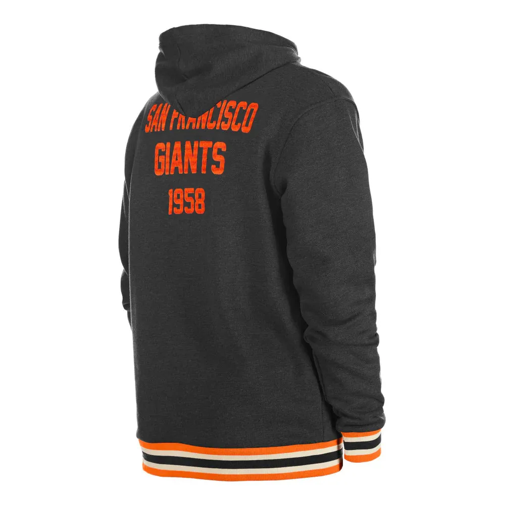 New Era Men's San Francisco Giants Throwback Pullover Hoodie - Dark Heather