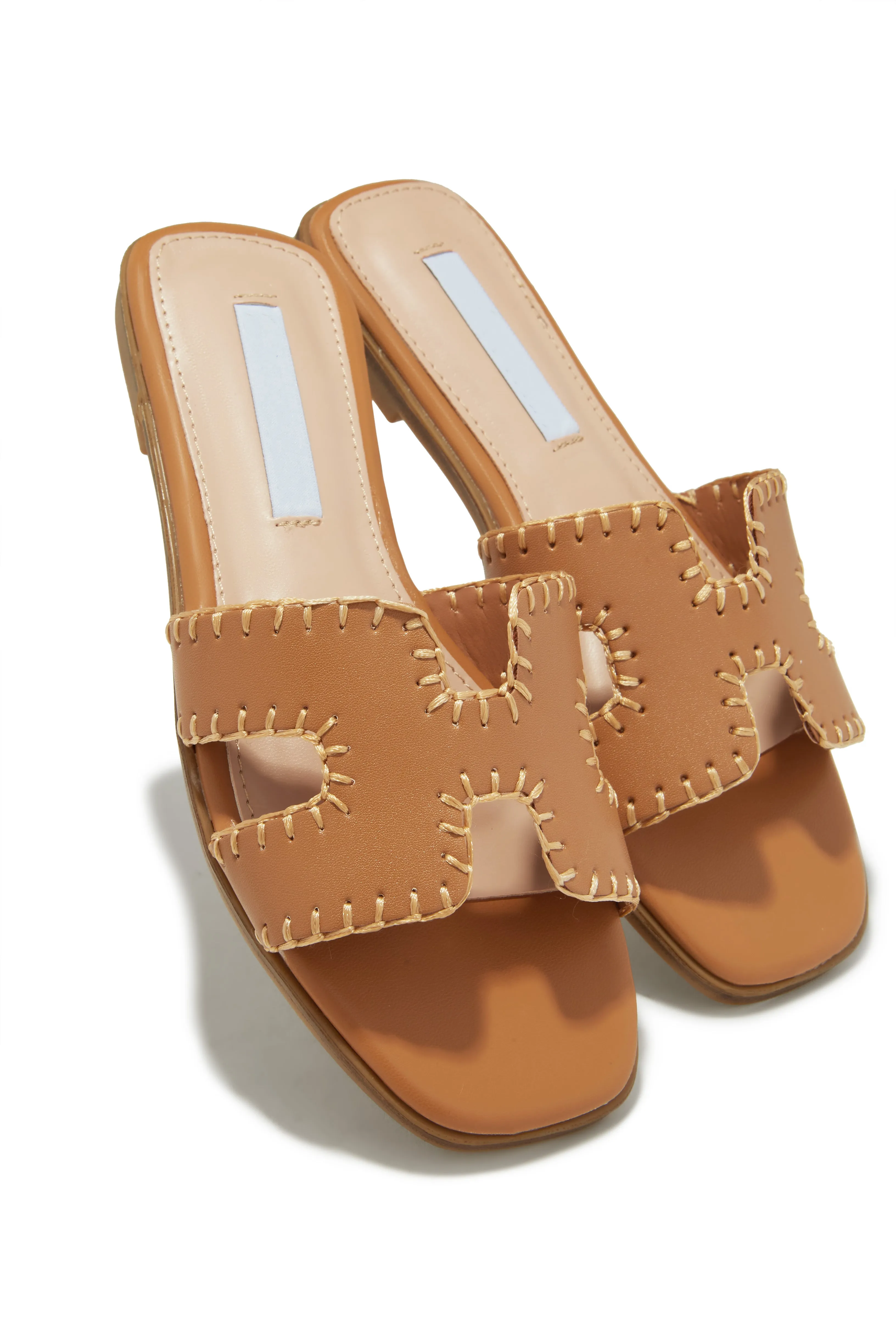 Noelle Slip On Sandals - Tan