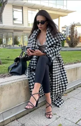 OFELIA Houndstooth Winter Coat ON SALE