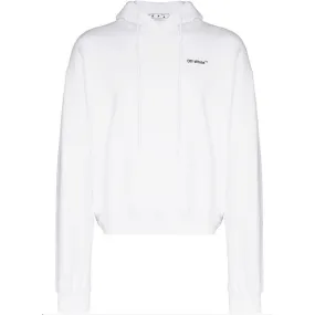 Off-White Oversized Fit Caravag Arrow Logo White Hoodie