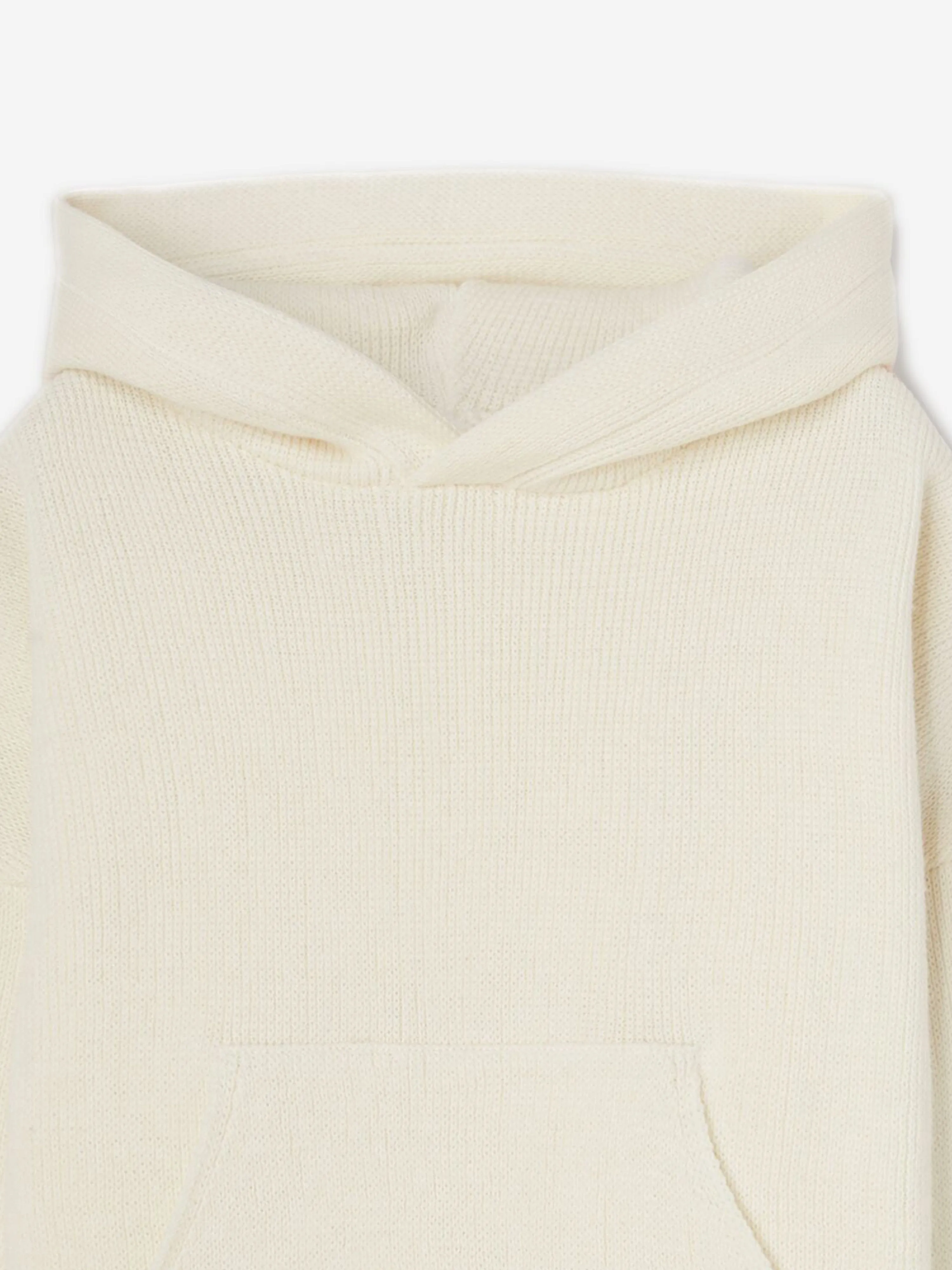 Palm Angels Kids Jacquard Logo Band Hoodie in Ivory