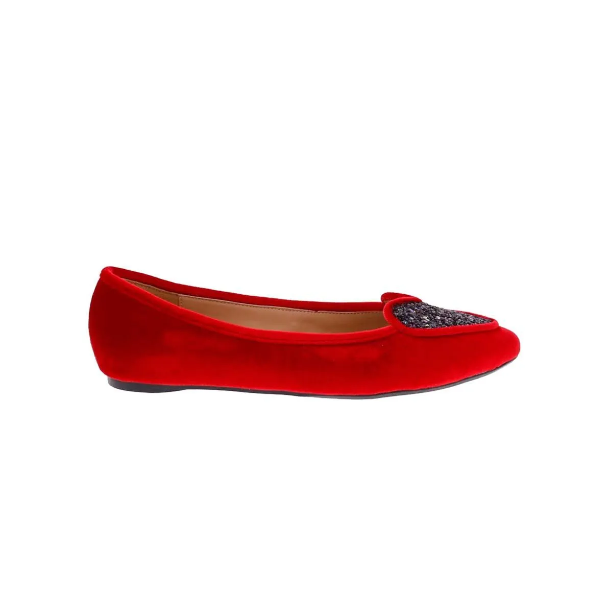 Penny Loves Kenny Nookie V. Women Flat Slip-on In Red Velvet