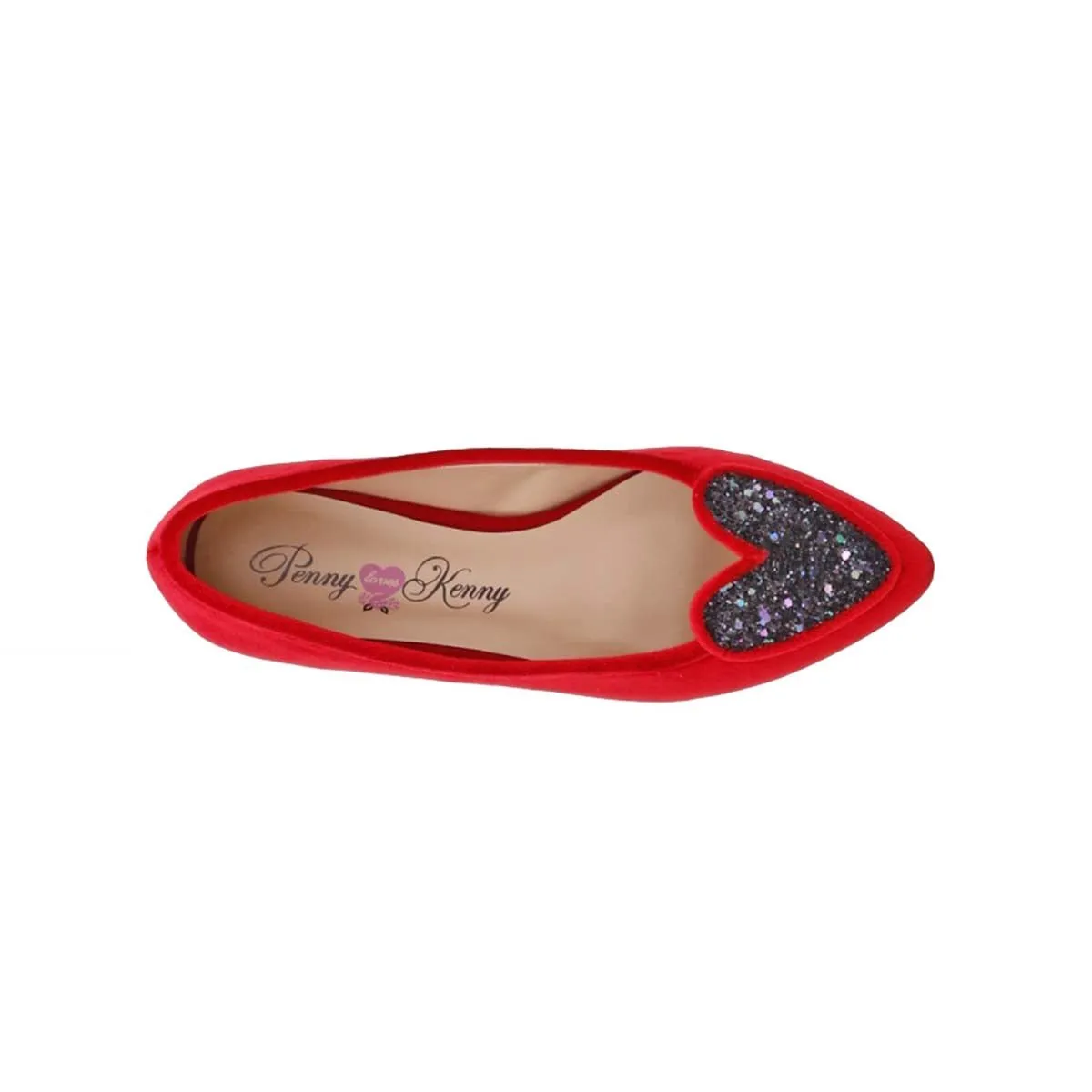 Penny Loves Kenny Nookie V. Women Flat Slip-on In Red Velvet