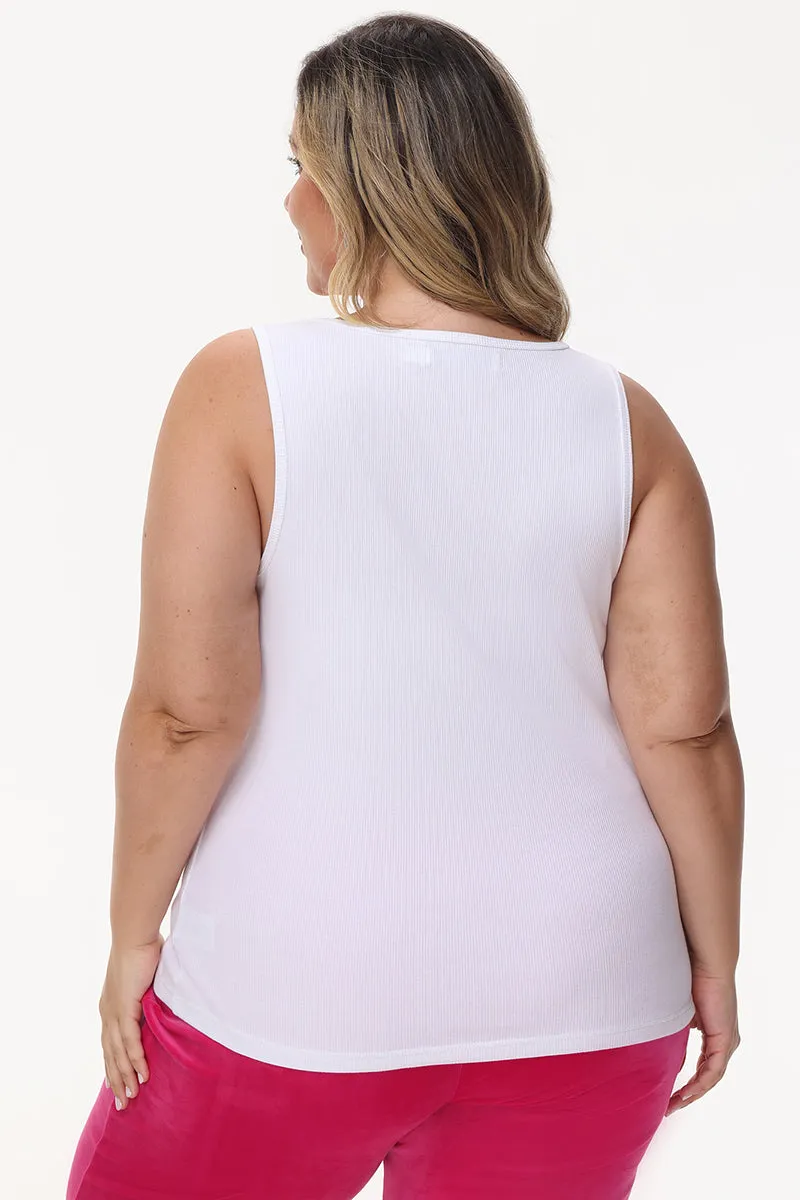 Plus-Size Long Bling Tank Top