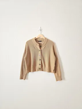 Quince Camel Crop Cardigan (S)