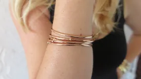 Rose Gold Bloom Bangles