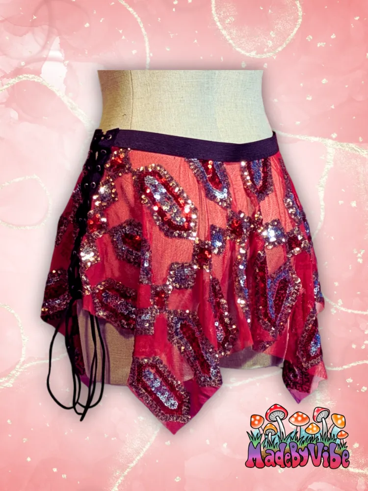 Royal Ruby Pixie Skirt - Made to Order