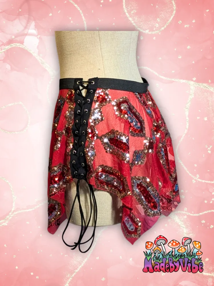 Royal Ruby Pixie Skirt - Made to Order