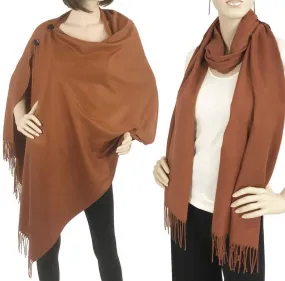 Russet Button Shawl