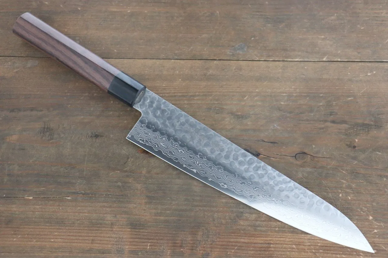 Sakai Takayuki AUS10 45 Layer Damascus Gyuto 240mm Shitan Handle