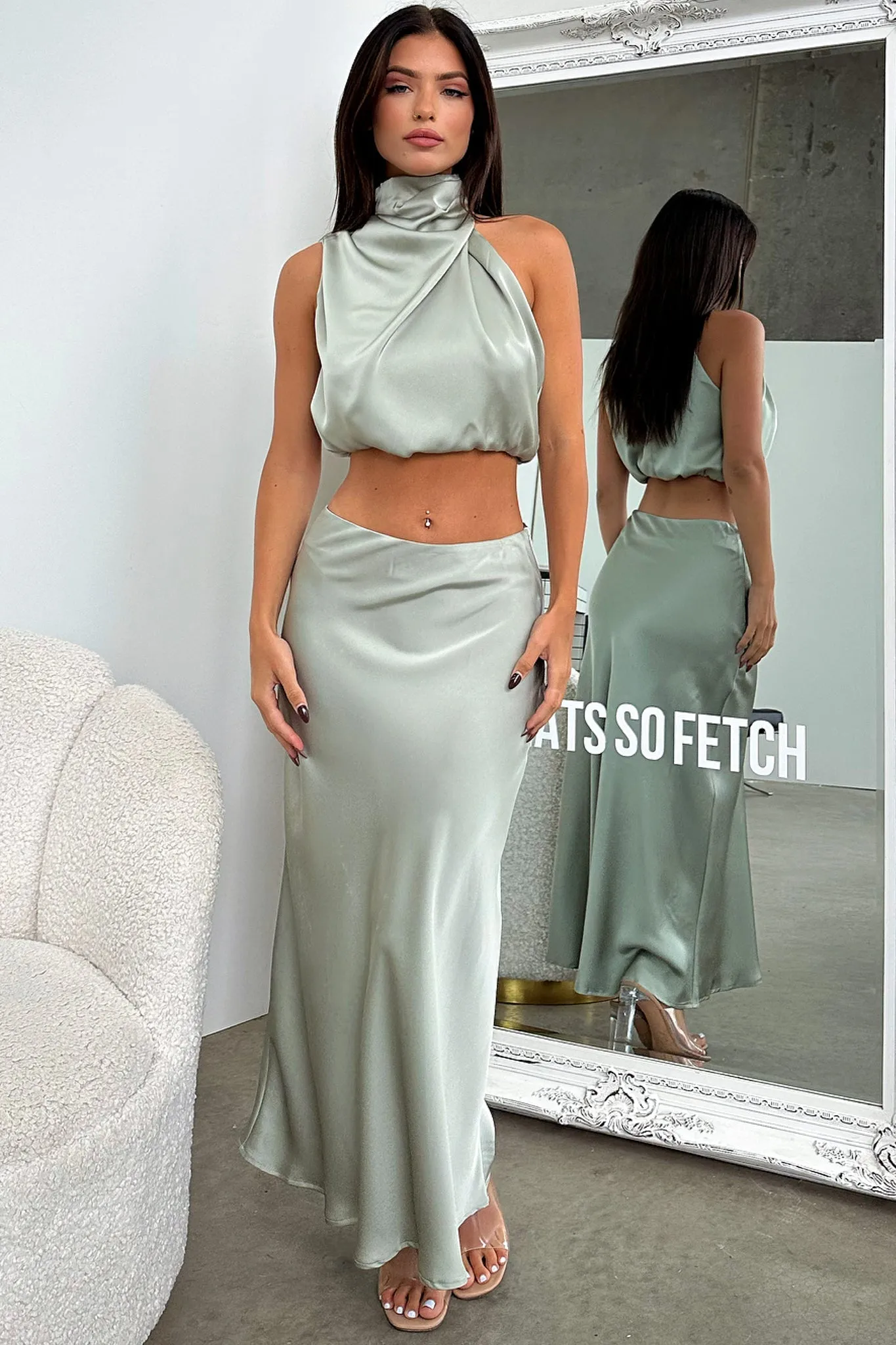 Santorini Maxi Skirt - Sage