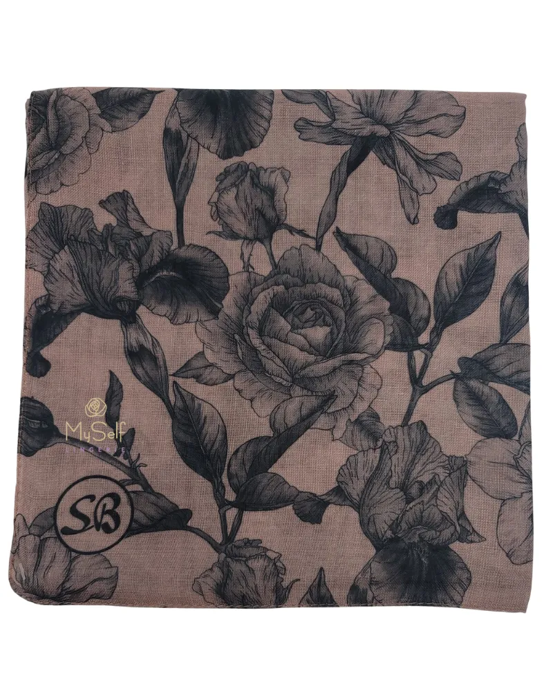 Scarf Bar Redwood Roses Square Scarf