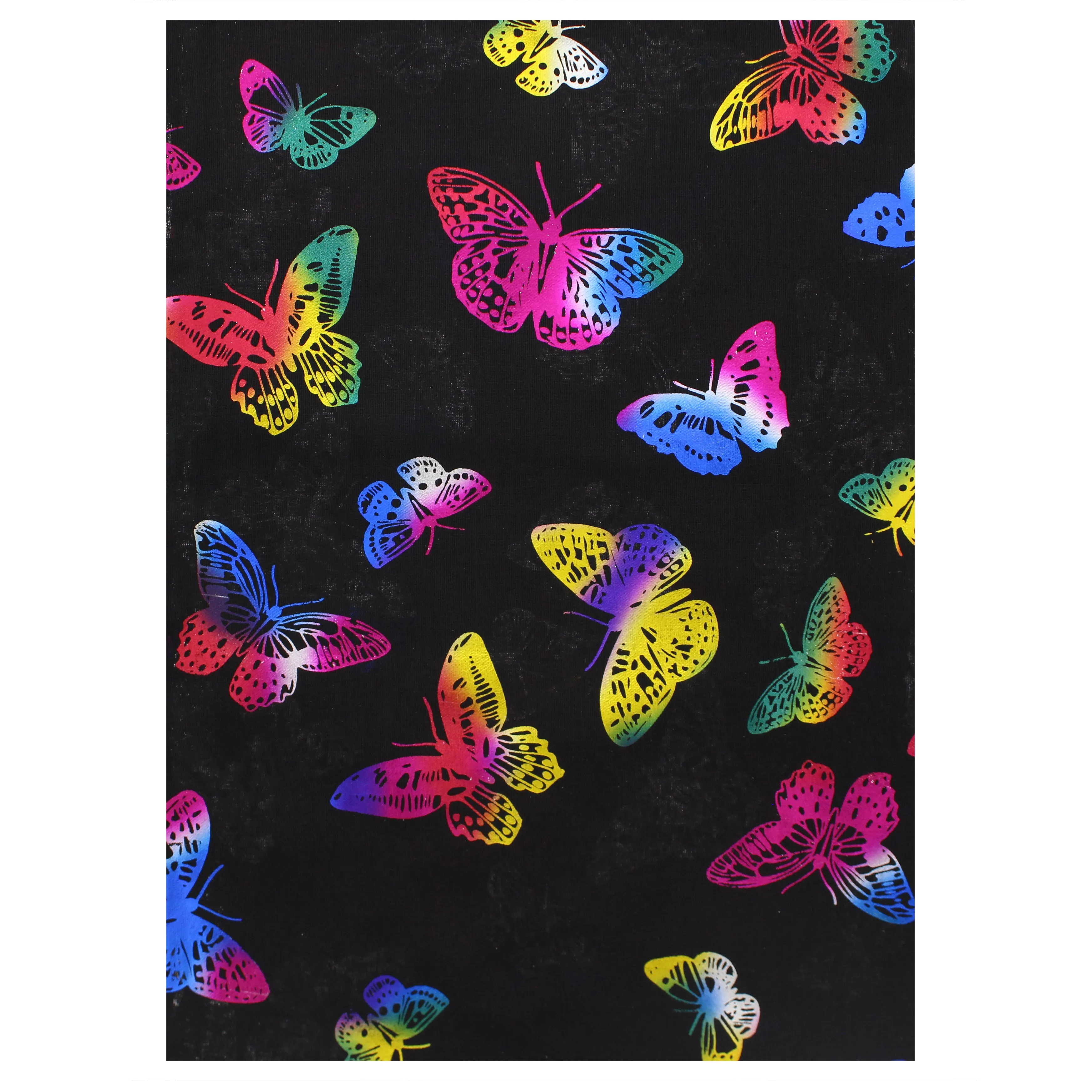 Scarf with Large Rainbow Foil Butterflies