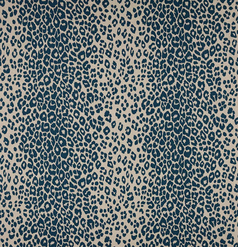 Schumacher Fabric by the yard: Iconic Leopard, Ink/Natural