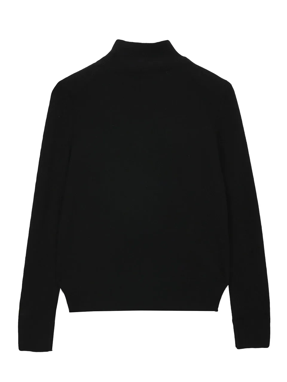 Simple High Neck Sweater_Black