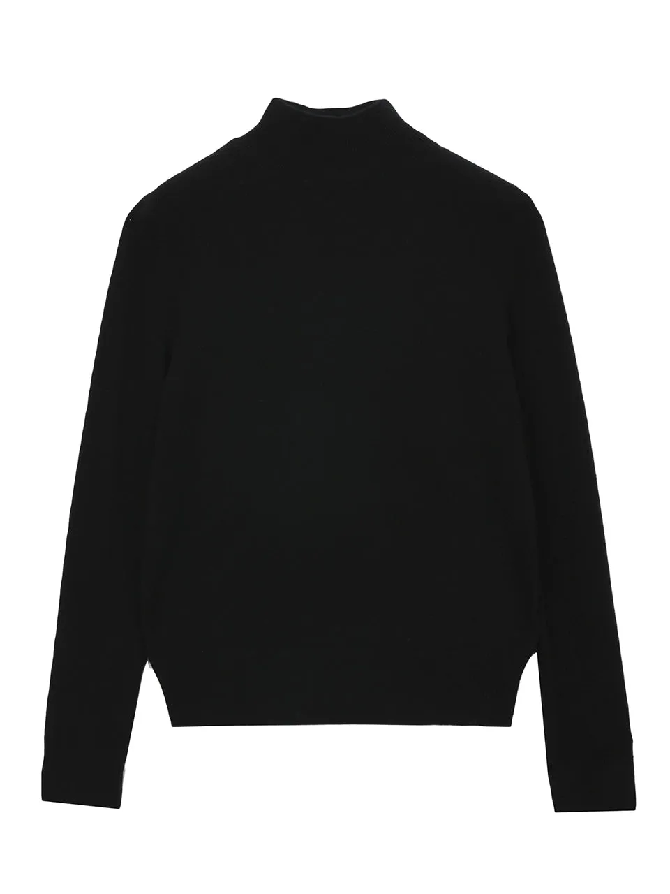 Simple High Neck Sweater_Black