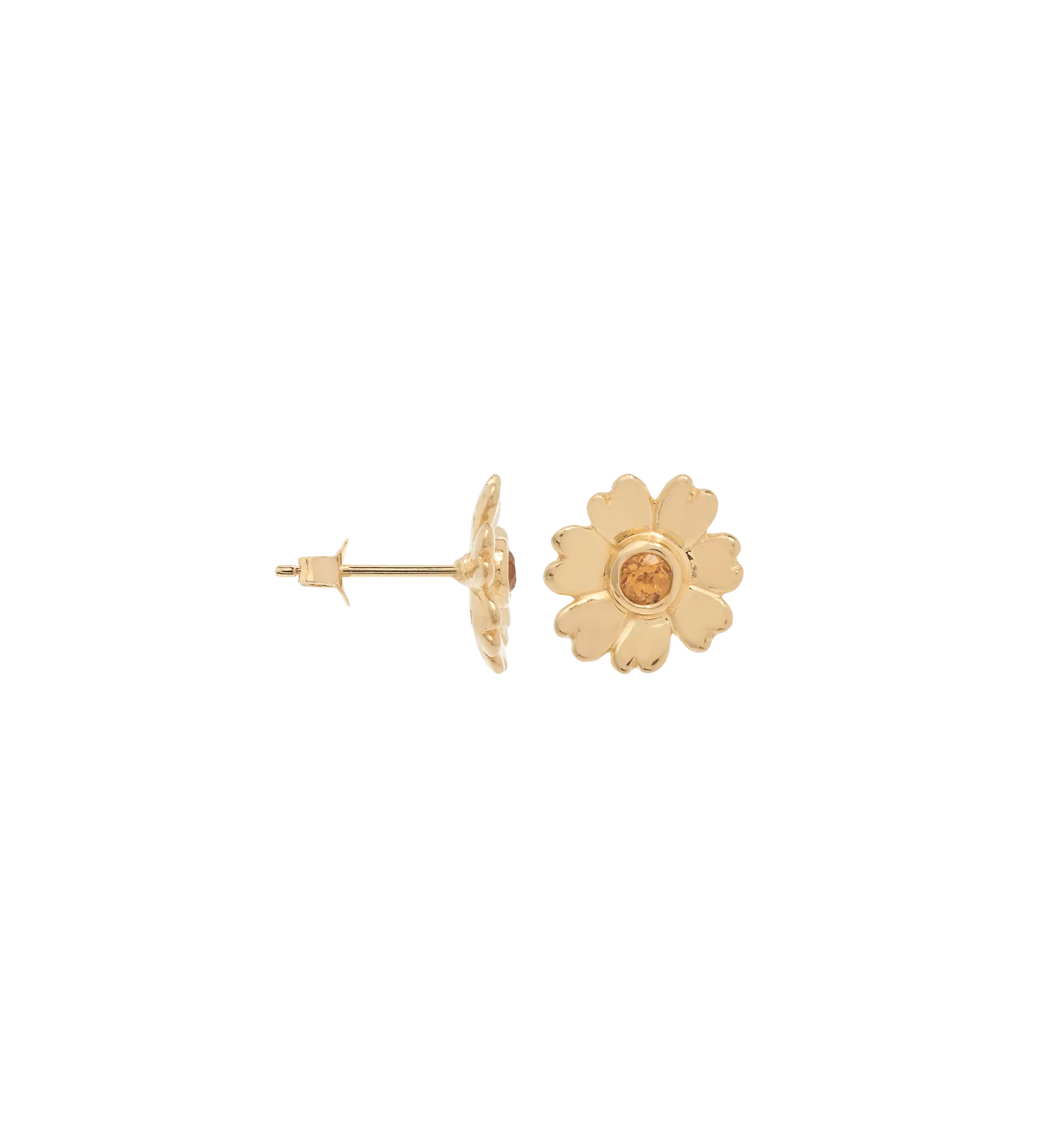 Single Tiny Poppy Stud 14K