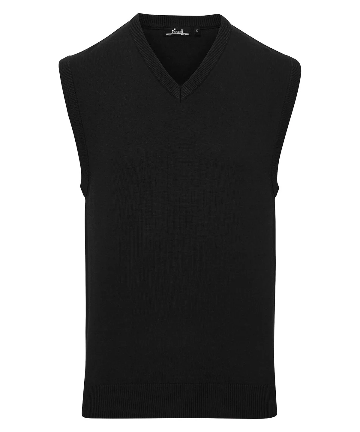 Sleeveless knitted sweater | Black