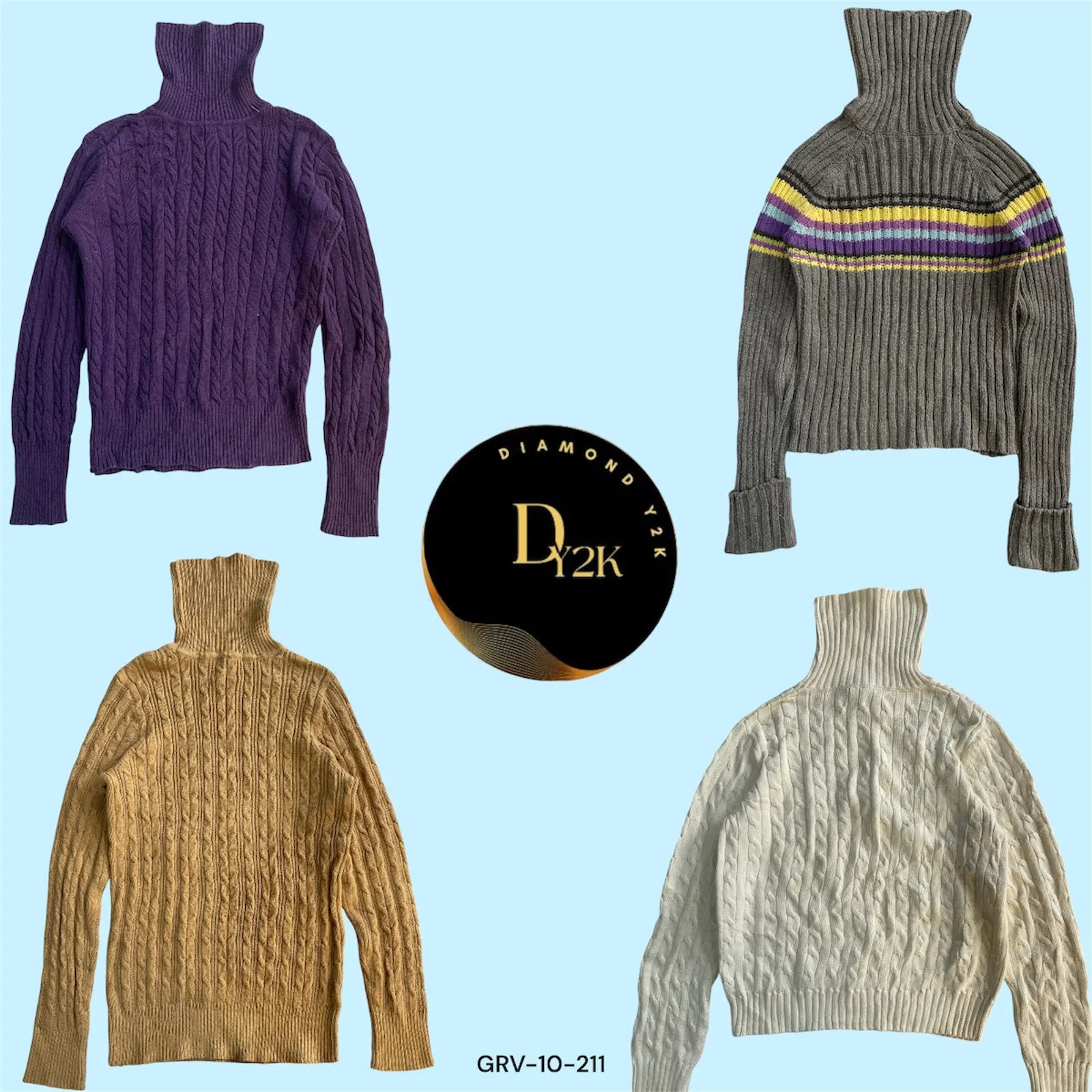 Soft Y2K CableNet Sweater – Perfect Winter Layer (GRV-10-211)