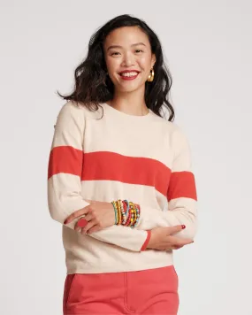 Spencer Crewneck Sweater Oatmeal Orange