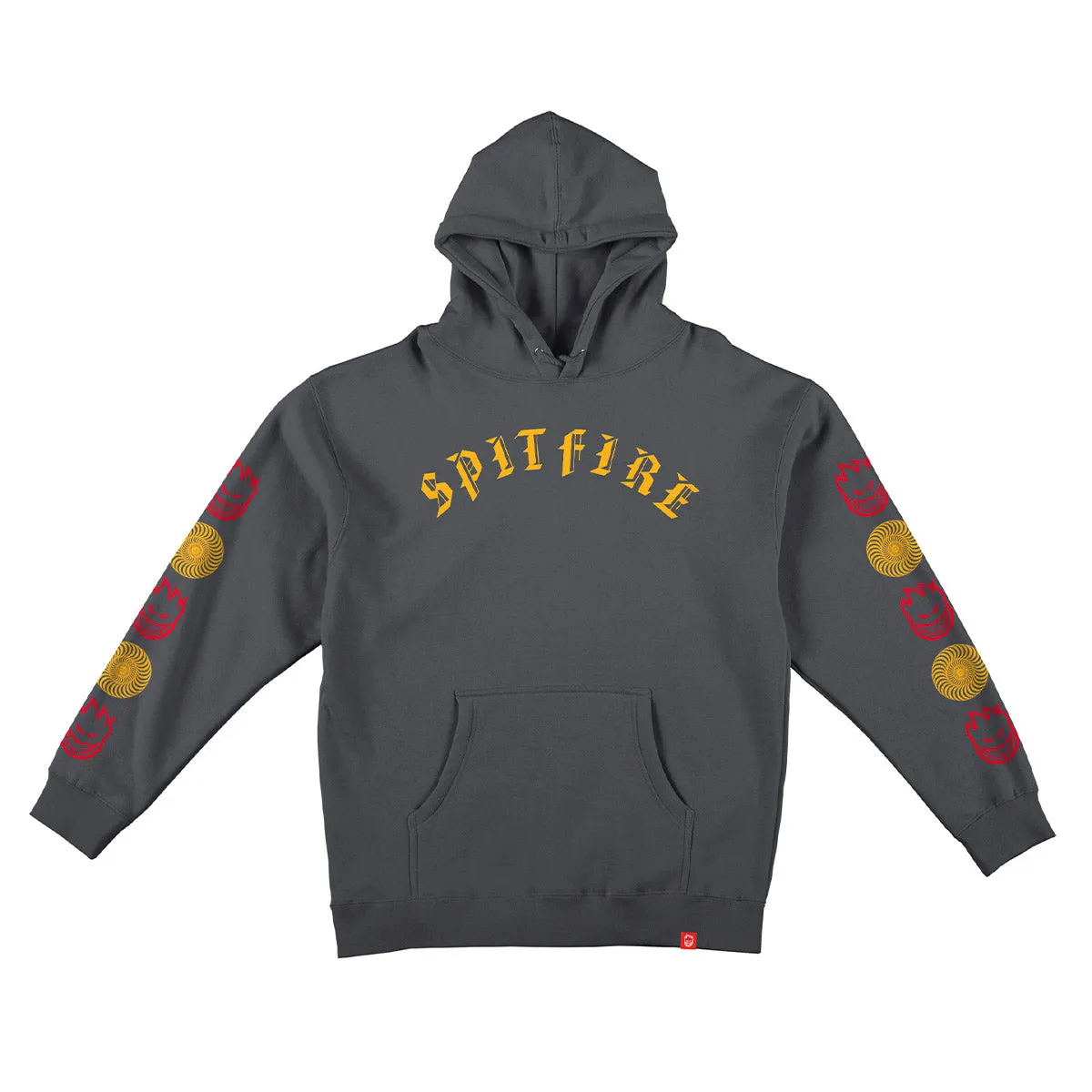 Spitfire - Old E Bighead Combo Sleeve Hoodie Charcoal