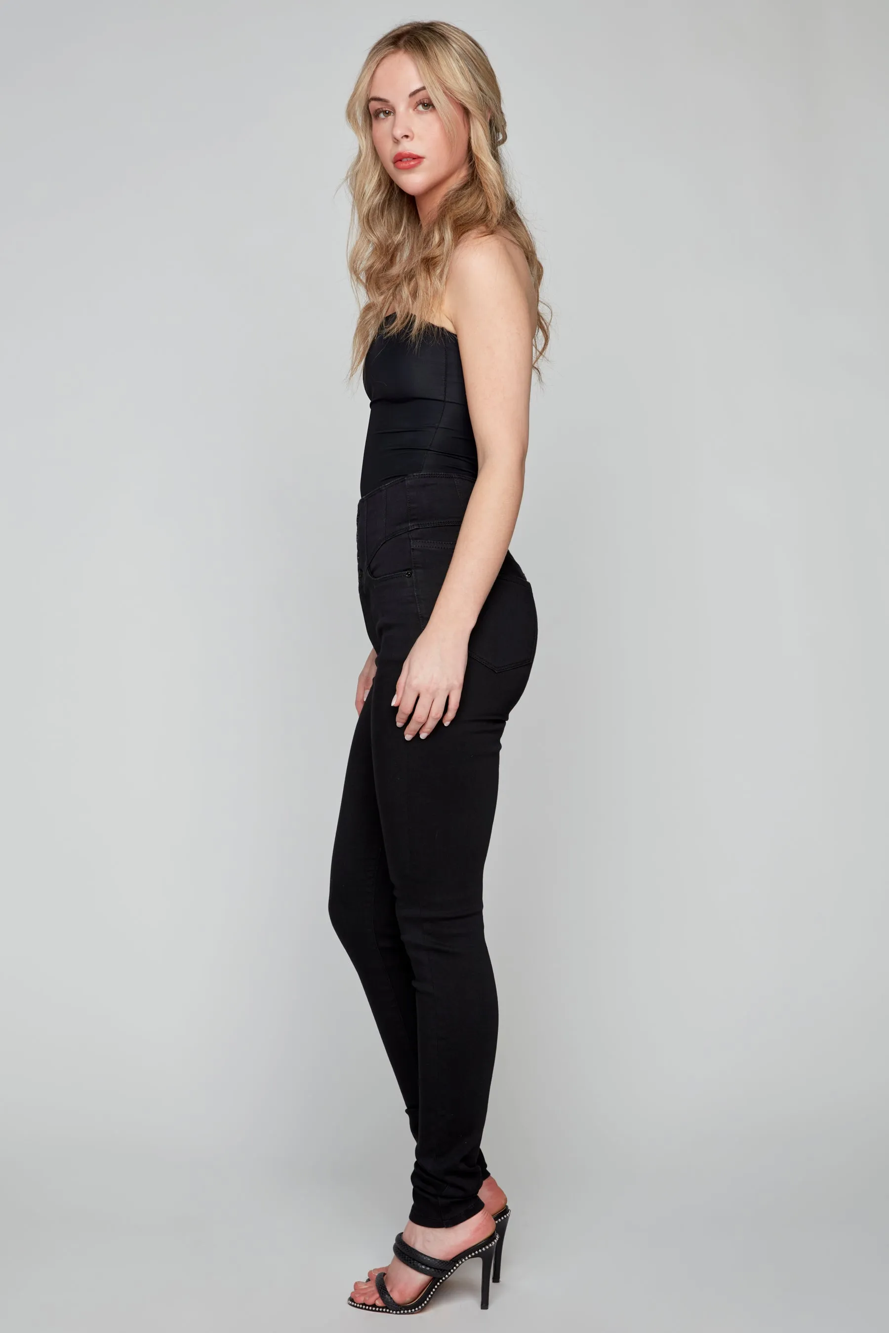 STELLA - High Rise Skinny - Black Butter Soft Denim