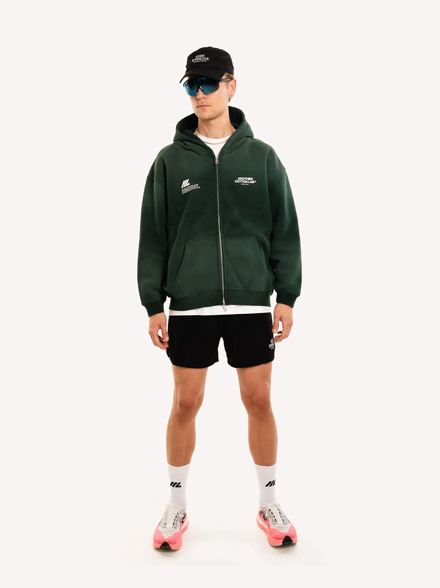 Sunday Running Club Washed Oversized Zip Hoodie