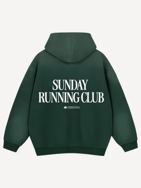 Sunday Running Club Washed Oversized Zip Hoodie