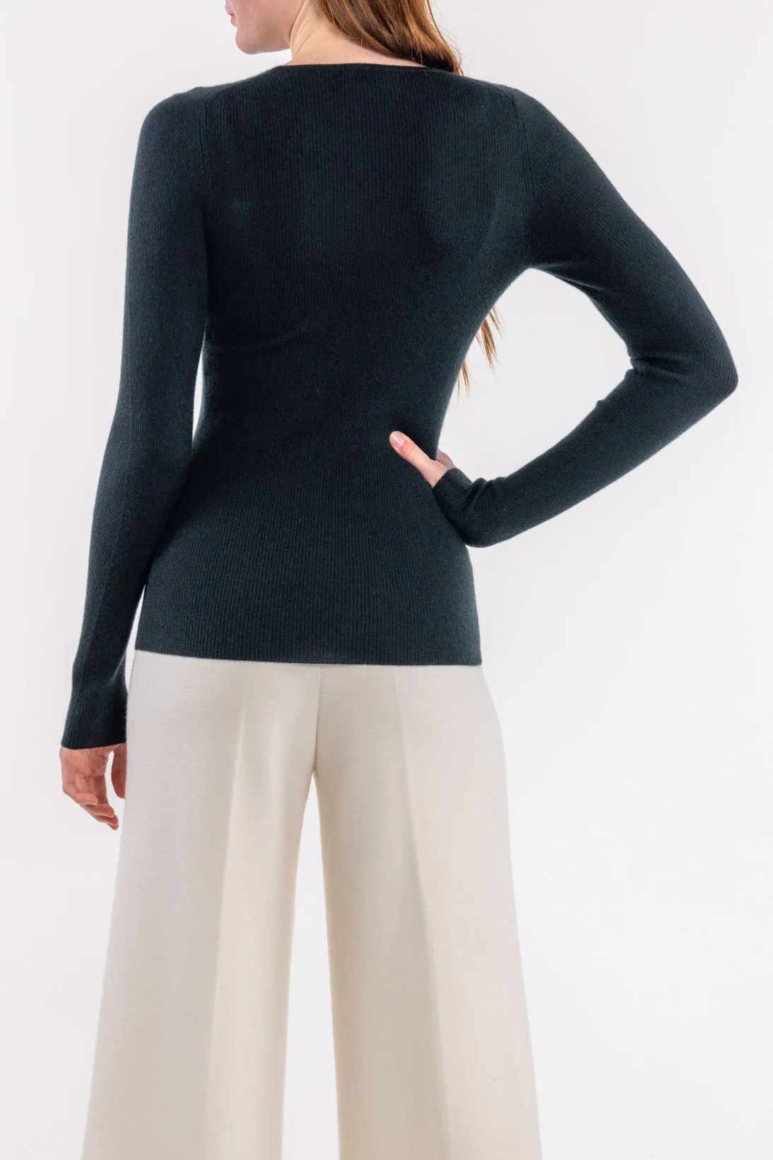 SUPERFINE CASHMERE RIB CREWNECK