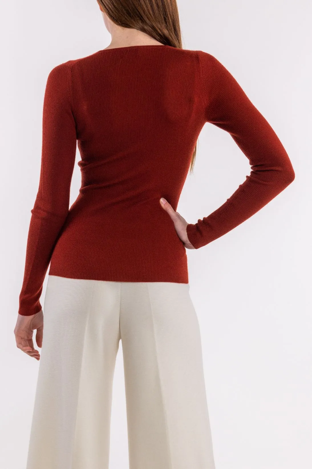 SUPERFINE CASHMERE RIB CREWNECK