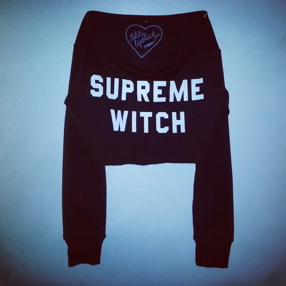 SUPREME WITCH OFF THE SHOULDER SWEATSHIRT