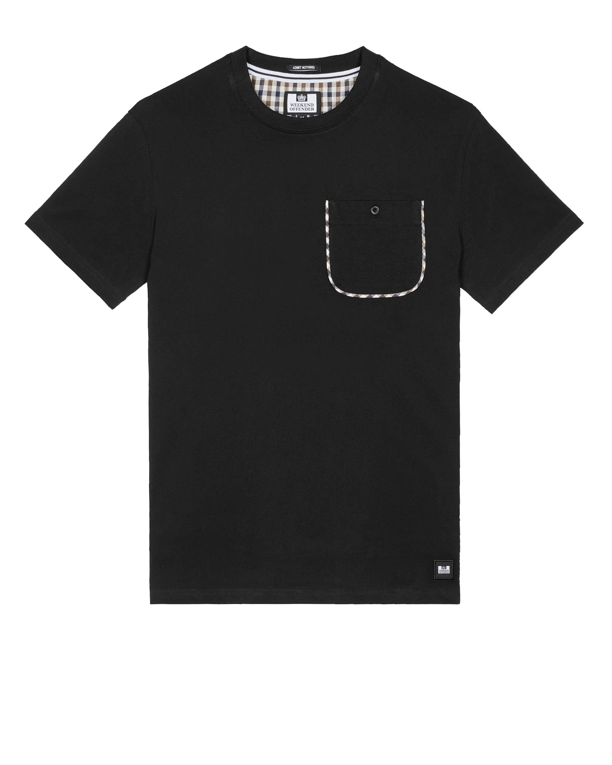 Sutton Pocket T-Shirt Black/Mid House Check