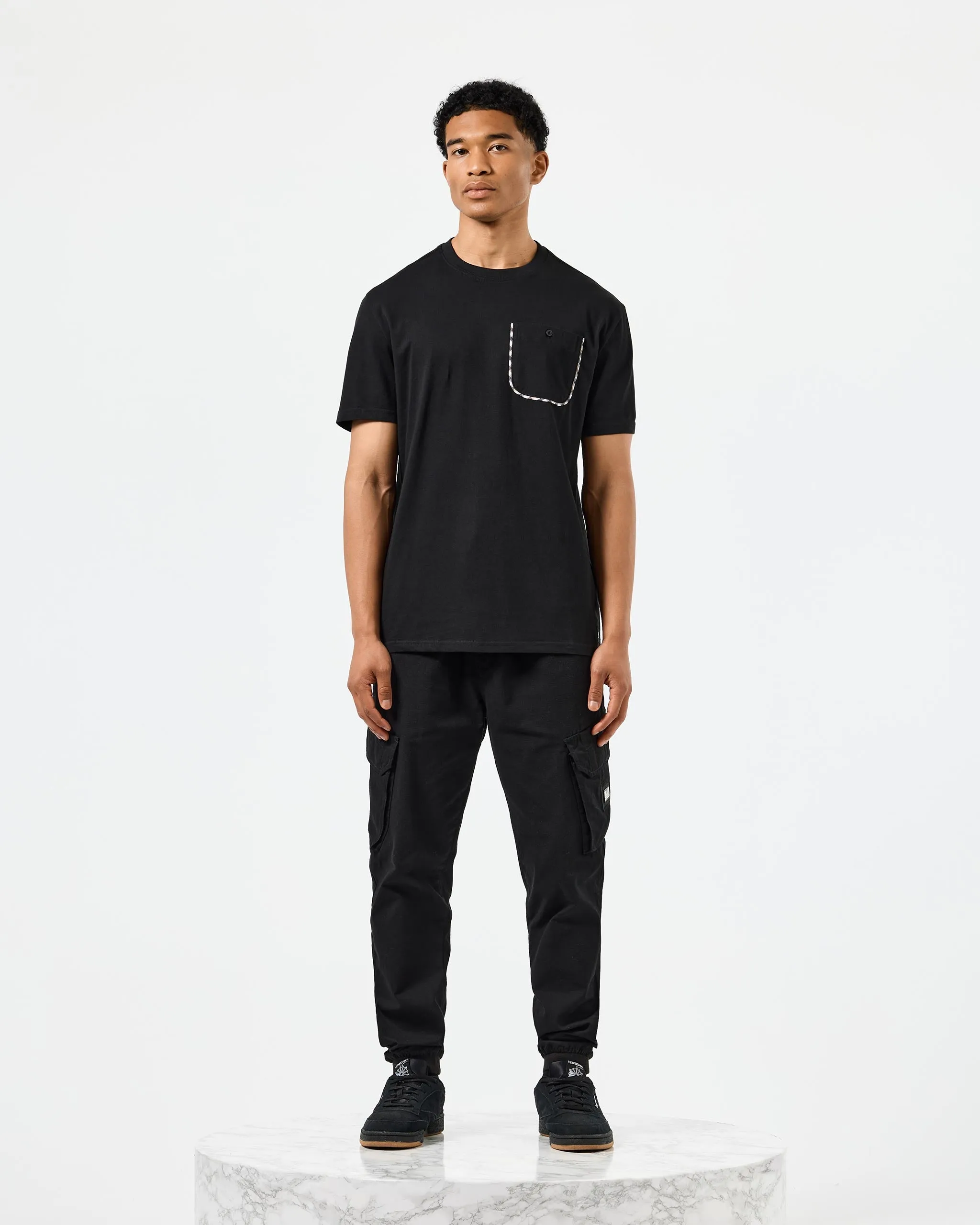 Sutton Pocket T-Shirt Black/Mid House Check