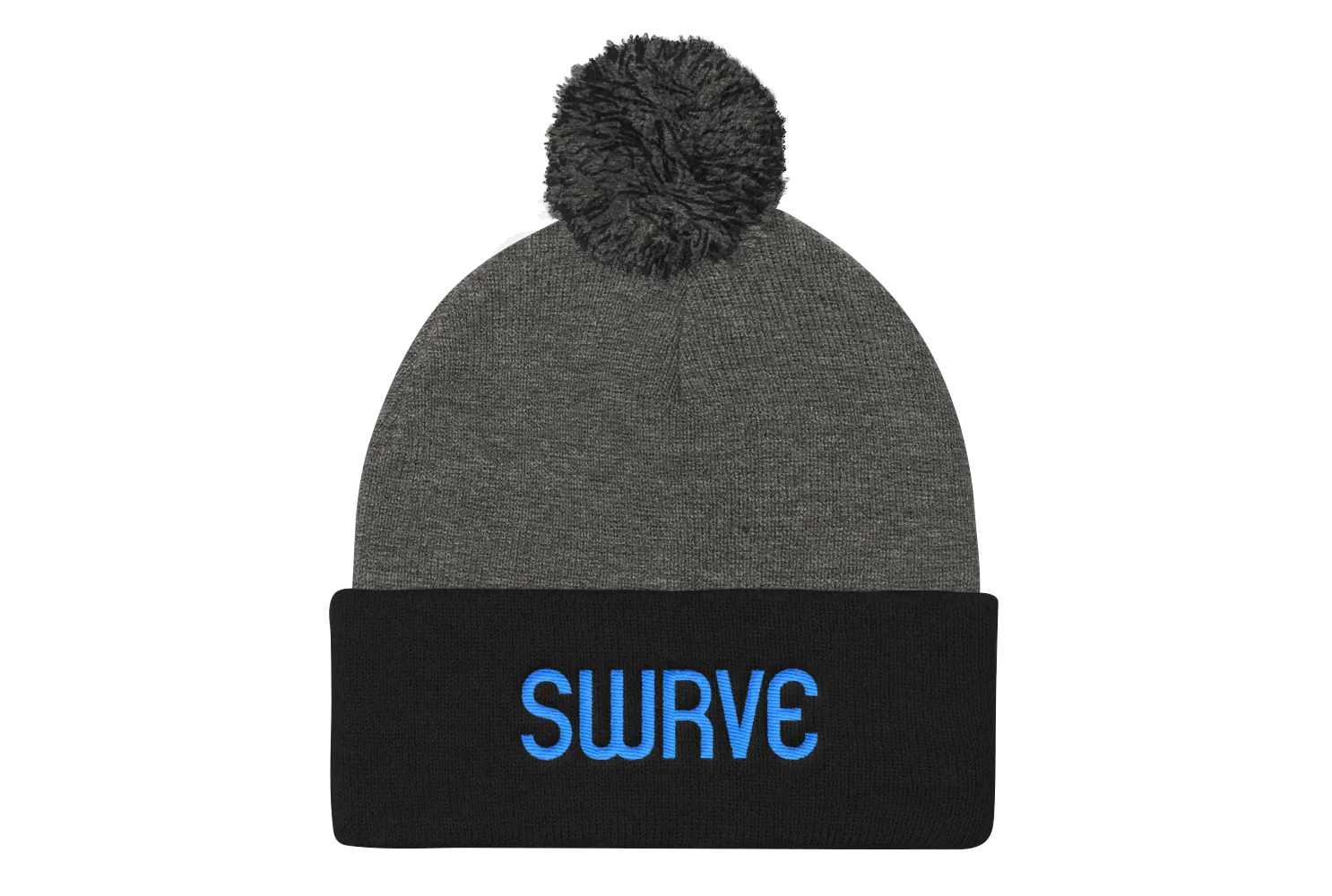 swrve 1968 CYAN embroidered Pom Pom Knit Cap